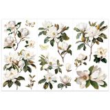 Adesivos Olycraft White Magnolia Rub Em Transferências Para Artesanato
