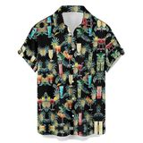 Camisa Hlcfaci Funny Hawaiian 2024 Com Estampa De Papagaio Masculina 3x
