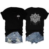 Camiseta Feminina Bwnilimeizn Be Kind, Manga Curta, Preta, 5gg