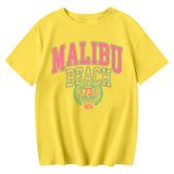 Camiseta Jinluth Cute Letter Graphic Para Meninas Amarela 140 Cm