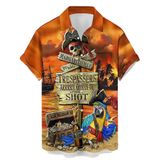 Camisa Masculina Hlcfaci Funny Hawaiian 2024 Com Estampa De Papagaio De Manga Curta