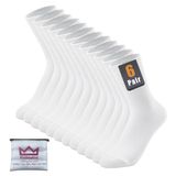 Crew Socks Webbingking, Brancas, Femininas, Compridas De Algodão, Pacote Com 6 Unidades, 6-11