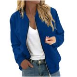 Jaqueta Feminina Cotecram Bomber De Inverno Leve Azul Xxl