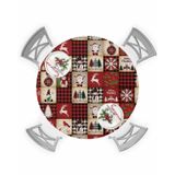 Toalha De Mesa Ewdewwo Christmas Snowman Elastic Redonda