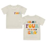 Camiseta Sptuoiy Toddler Girl My Four Years Old Era 4 Years