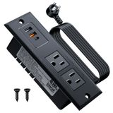 Faixa De Alimentação Doace Embutida Com Carregamento Rápido Usb C, 2 Tomadas Ac