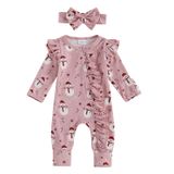 Roupas Mozikqin, Recém-nascida, Menina, Macacão De Natal, Papai Noel