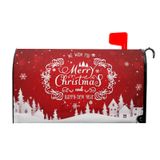 Capa De Caixa De Correio Miaoquhe Christmas Snowy 53x46cm Impermeável