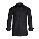 Camisa Social Gianen Preta De Manga Comprida, Sem Rugas, Tamanho L, Masculina