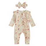 Roupas Mozikqin, Recém-nascida, Menina, Macacão De Natal, Papai Noel
