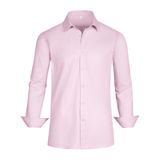 Camisa Social Gianen Blush Baby Pink Wrinkle Free, Tamanho Xxxl De Altura
