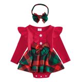Roupa De Natal Mozikqin Newborn Romper Dress Para Menina