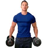 Camiseta Masculina Zuevi Workout Slim Fit, Azul Atlética, Tamanho L