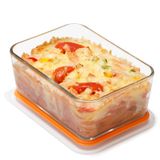 Assadeira Nutriups Mini-1.1l De Vidro Pequeno Com Tampa 18x13cm