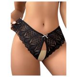 Calcinha Soly Hux Lace Criss Cross Back, Preta, Tamanho Gg, Feminina