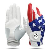 Luvas De Golfe Finger Ten Para Homens, Mão Esquerda, Couro Direito