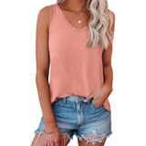 Camiseta Regata Feminina Micticsi Com Decote Em V Sem Mangas Summer Coral