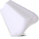 Meias No Show Nroktia, 10 Pares Para Mulheres E Homens (10 Brancos)