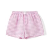 Shorts De Pijama Amuver Y2k Xadrez De Verão Com Cintura Elástica Feminina
