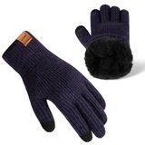 Luvas De Inverno Holdina Thermal Fleece Para Homens E Mulheres, Azul Marinho