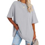 Camiseta Feminina Yexipo De Manga Curta De Verão De Grandes Dimensões
