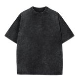 Camiseta Masculina Snowelve De Algodão De Tamanho Grande, Folgada, Preta, Gg