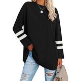 Blusa Túnica Dianinfa Feminina De Tamanho Grande, Gola Redonda, Manga Comprida