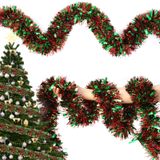 Folha De Pvc Prateada Brilhante Hismok De 15 M De Guirlanda De Natal
