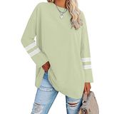 Blusa Túnica Dianinfa Feminina De Tamanho Grande, Gola Redonda, Manga Comprida