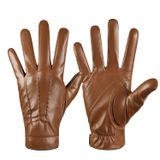 Luvas De Couro De Inverno Qukopse Para Homens Com Tela Sensível Ao Toque Coffee Xl
