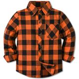 Camisa Infantil Cromoncent, Manga Comprida, Flanela, Algodão, Xadrez