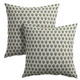 Capa De Almofada Granbey Vintage Green Floral 40x40cm, 2 Unidades