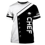 Camiseta Qunbzou Chef Com Estampa 3d De Manga Curta Quick Dry A04 Masculina