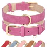 Coleira De Cachorro Didog De Couro Macio Acolchoado Para Cães Pequenos Rosa Choque