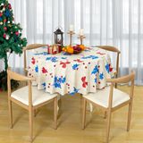 Toalha De Mesa Dwellaid Christmas 152 Cm De Vinil Redonda Impermeável