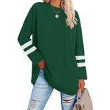 Blusa Túnica Dianinfa Feminina De Tamanho Grande, Gola Redonda, Manga Comprida