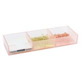Suporte De Bloco De Notas Multibey, Dispensador De Acrílico 3 Em 1, Rosa Transparente