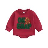 Roupa De Natal Mozikqin Sweatshirt Romper Para Bebê Menino/menina