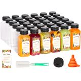 Garrafas De Suco De Plástico Moretoes 8 Onças (240 Ml) Com Tampas X12