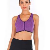 Sutiã Esportivo Florata Zip Front Post Surgery Acolchoado Roxo