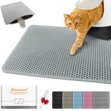 Tapete De Areia Impermeável Para Gatos Blissstorm Double Layer Eva Grey