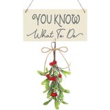 Decoração De Visco Pendurada De Natal Vercraft 24 X 12 Cm