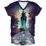 Camisa Glorimex Halloween Witches Gather Party Feminina Roxa