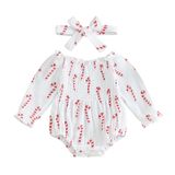 Roupas Farrubbyine8 Newborn Baby Girl Christmas Romper 12-18m