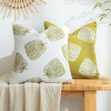 Capas De Almofada Cosibono Pumpkin Fall Green Velvet 45x45cm