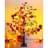 Obbsie Artificial De Eucalipto Iluminada Por Outono De 60 Cm Com Temporizador