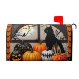 Capa De Caixa De Correio Miaoquhe Black Cat Halloween 21x18cm