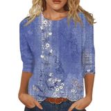 Blusa Feminina Hughfance Henley, Manga 3/4, Ajuste Regular, Outono
