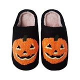 Chinelos Drugs Are Bad Halloween Pumpkin Plush Warm Unissex