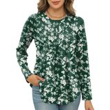 Blusa Feminina Ieccp, Elegante De Outono, Casual, Com Estampa Floral, Decote Em V, Xxl